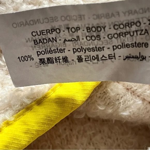 Zara Kids Boucle Knit Sweater Vest Fleece Pile  Retro Vintage Button Down 13-14 - Picture 12 of 15